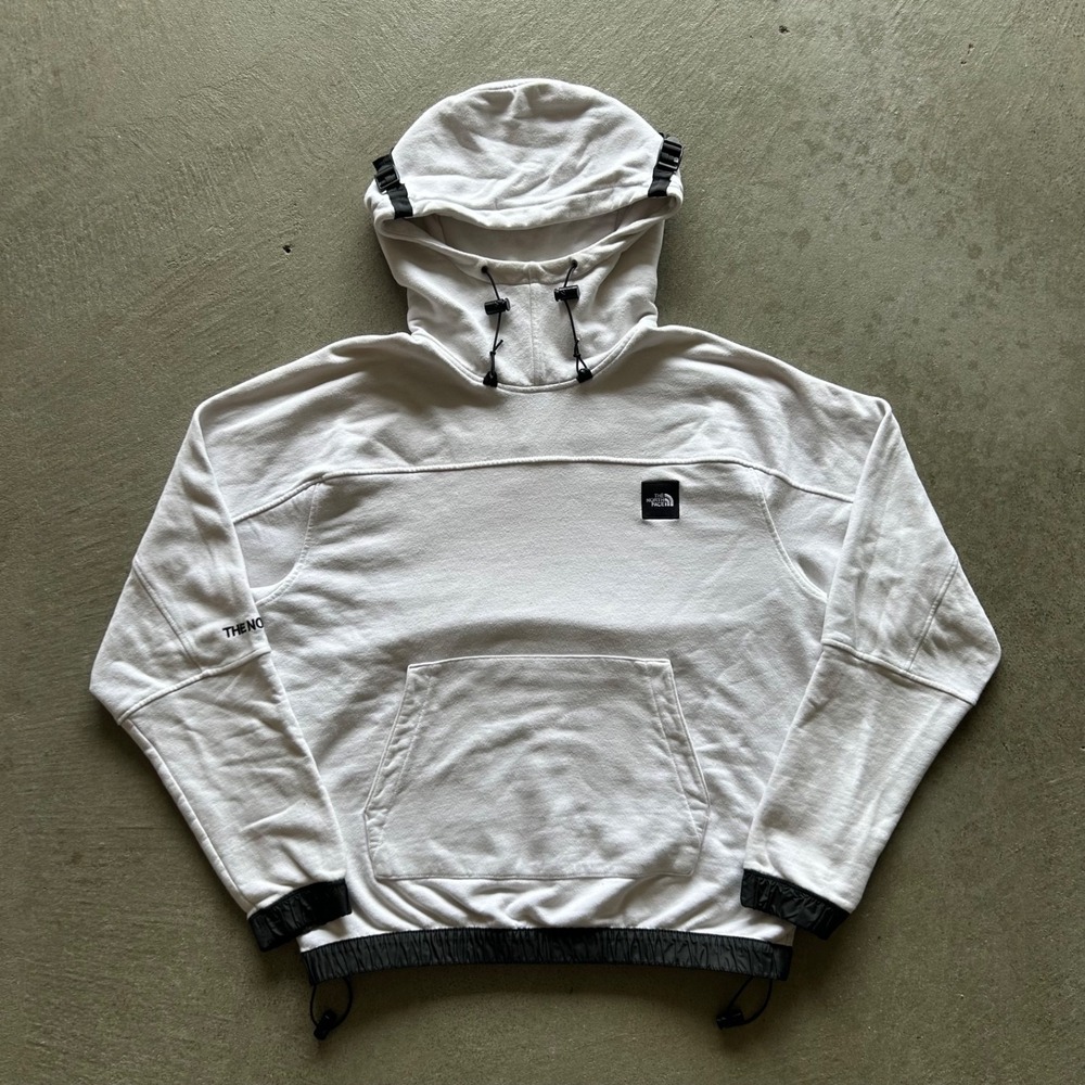 The North Face Sweatshirt Mens Size Medium White Hoodie utility Mock Neck‎ TNF
